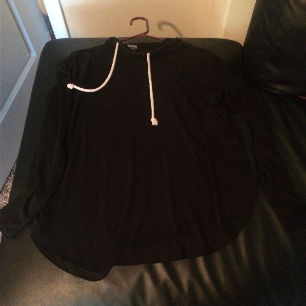 mossimo black side split sweater size l